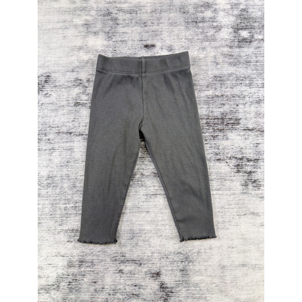 Little Co by Lauren Conrad Gray Ribbed Lettuce Edge Leggings 18M U12UP808KS2X